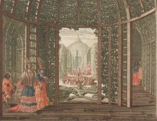 Het Groene Koningins Kabinet in: Tooneel Der Voornaamste Nederlands Huizen, En Lust Hove..., n.d.. Creator: Lorenz Scherm