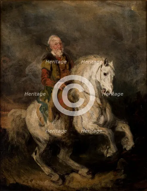 Hetman Stefan Czarniecki on Horseback, c1846. Creator: Piotr Michalowski.