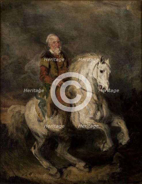 Hetman Stefan Czarniecki on Horseback, c1846. Creator: Piotr Michalowski.