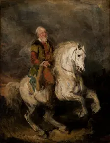 Hetman Stefan Czarniecki on Horseback, c1846. Creator: Piotr Michalowski
