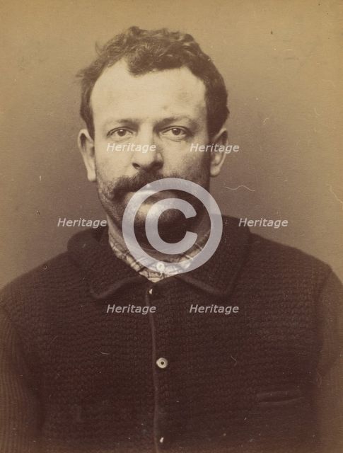 Heurteaux. Auguste. 31 ans, né à Paris Xe. Polisseur. Anarchiste. 3/3/94., 1894. Creator: Alphonse Bertillon.