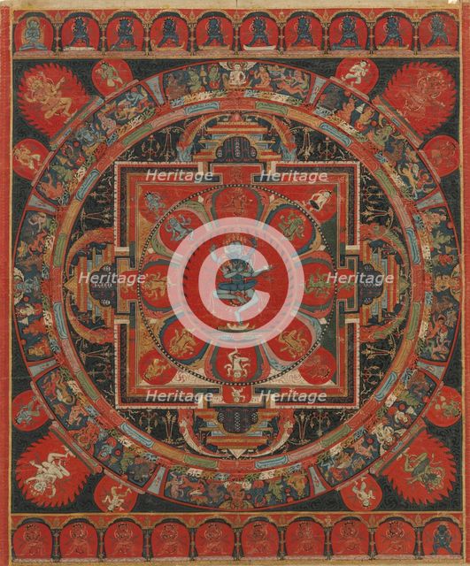 Hevajra Mandala, 15th century. Creator: Unknown.