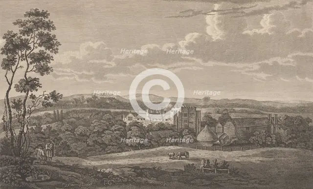 Hever Castle in the County of Kent, from Edward Hasted's, The History and Topographical..., 1777-90. Creator: Richard Bernard Godfrey.
