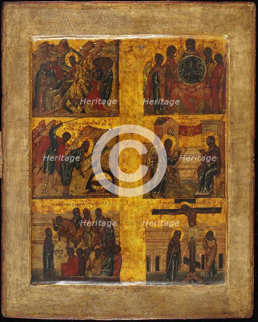 Hexameron, 16th century. Creator: Russian icon.