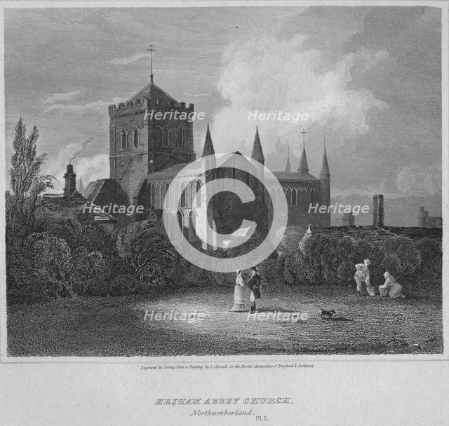 'Hexham Abbey, Church, Northumberland', 1814. Artist: John Greig.