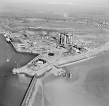 Heysham nuclear power station under construction, Lancashire, 1964. Artist: Aerofilms