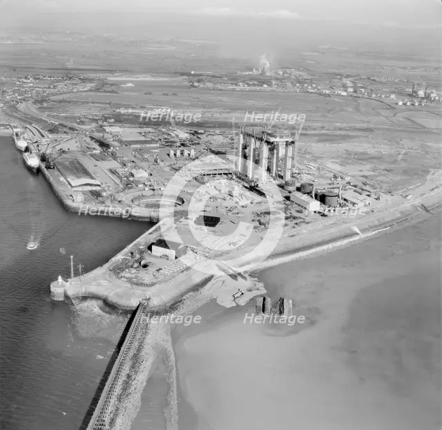 Heysham nuclear power station under construction, Lancashire, 1964. Artist: Aerofilms.