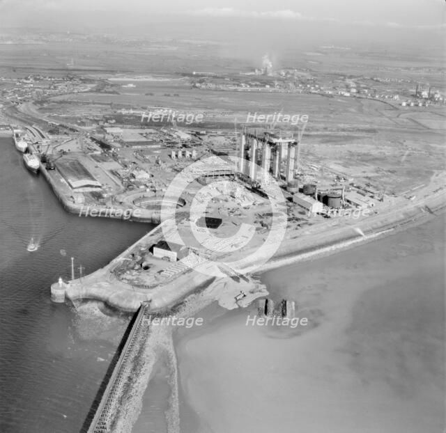 Heysham nuclear power station under construction, Lancashire, 1964. Artist: Aerofilms.