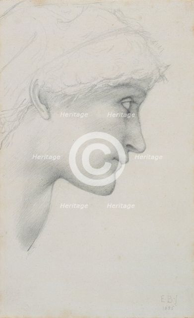'Head', 1885. Creator: Sir Edward Coley Burne-Jones.