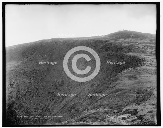Head wall of gulf and Mt. Washington, White Mountains, between 1890 and 1901. Creator: Unknown.