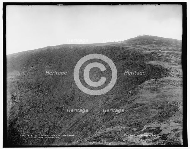 Head wall of gulf and Mt. Washington, White Mountains, between 1890 and 1901. Creator: Unknown.