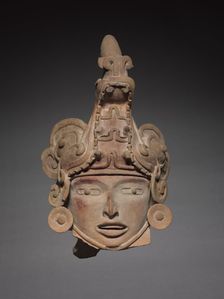 Head with Animal Helmet, c. 600-1000. Creator: Unknown