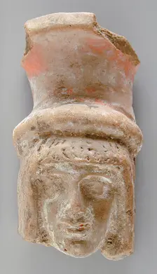 Head with Headdress, Ptolemaic Period-Roman Period (332 BCE-337 CE). Creator: Unknown