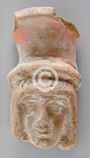 Head with Headdress, Ptolemaic Period-Roman Period (332 BCE-337 CE). Creator: Unknown.