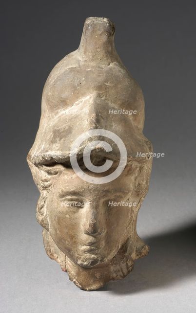 Head with Phrygian Helmet, Ptolemaic Period-Roman Period (332 BCE-337 CE). Creator: Unknown.