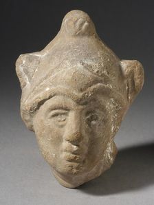 Head with Phrygian Helmet, Ptolemaic Period-Roman Period (332 BCE-337 CE). Creator: Unknown