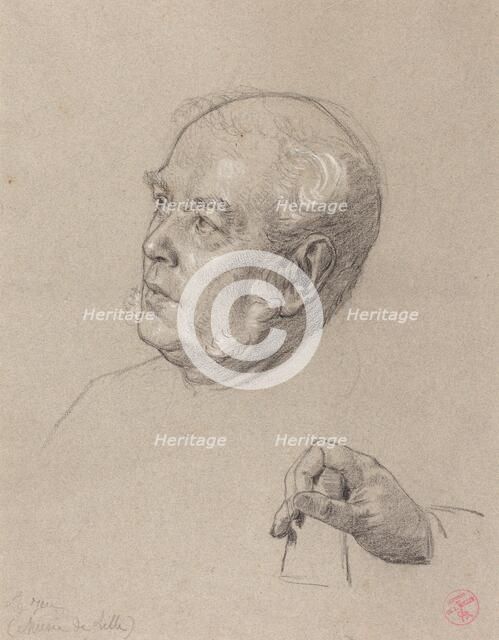 Head and Hand of a Man Throwing Dice, early 1860s. Creator: Charles Louis Lucien Muller.