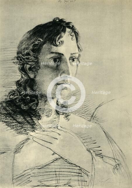 Head and hands of St John, 1806, (1943). Creator: Philipp Otto Runge.