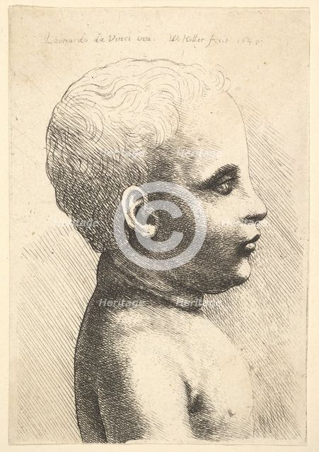 Head and shoulder of a child, in profile to right, 1645. Creator: Wenceslaus Hollar.