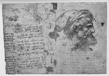 Head and Shoulders of a Bearded Man c1480 (1945). Artist: Leonardo da Vinci