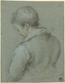 Head and Shoulders of a Man seen from the Back, late 16th-early 17th century. Creator: Isaac Oliver I