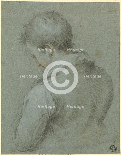 Head and Shoulders of a Man seen from the Back, late 16th-early 17th century.  Creator: Isaac Oliver I.