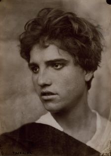 Head and shoulders of a young man, Taormina, Sicily, c1890s. Creator: Count Wilhelm von Gloeden
