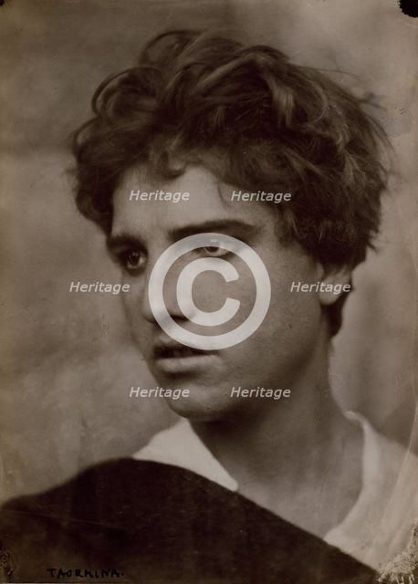 Head and shoulders of a young man, Taormina, Sicily, c1890s. Creator: Count Wilhelm von Gloeden.