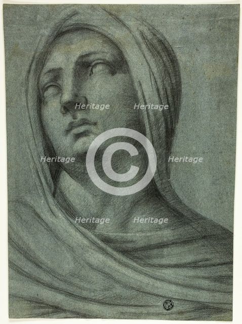 Head and Shoulders of Veiled Woman, c. 1700. Creator: Unknown.