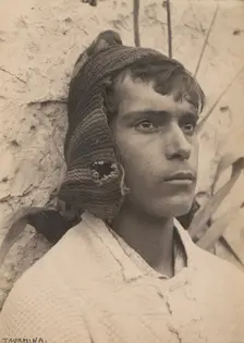 Head and shoulders of young man, Taormina, Sicily, c1890s. Creator: Count Wilhelm von Gloeden