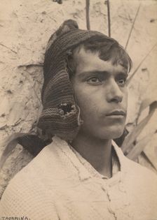 Head and shoulders of young man, Taormina, Sicily, c1890s. Creator: Count Wilhelm von Gloeden