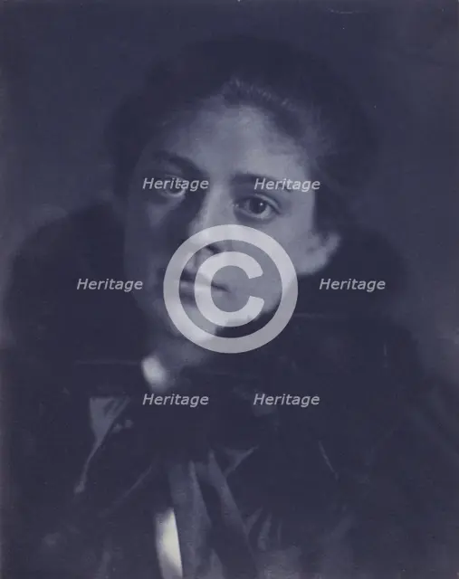Head-and-shoulders portrait of actress Ethel Barrymore, facing front, c1900. Creator: Horace L Bundy.