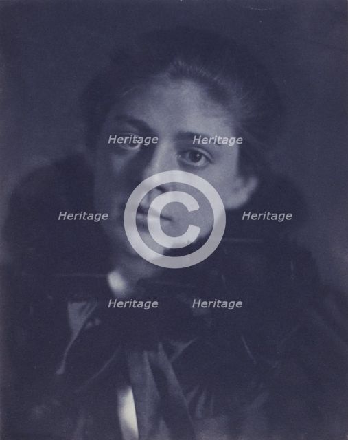 Head-and-shoulders portrait of actress Ethel Barrymore, facing front, c1900. Creator: Horace L Bundy.