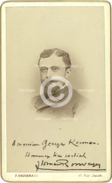 Head-and-shoulders portrait of unidentified man, between 1880 and 1886. Creator: Unknown.
