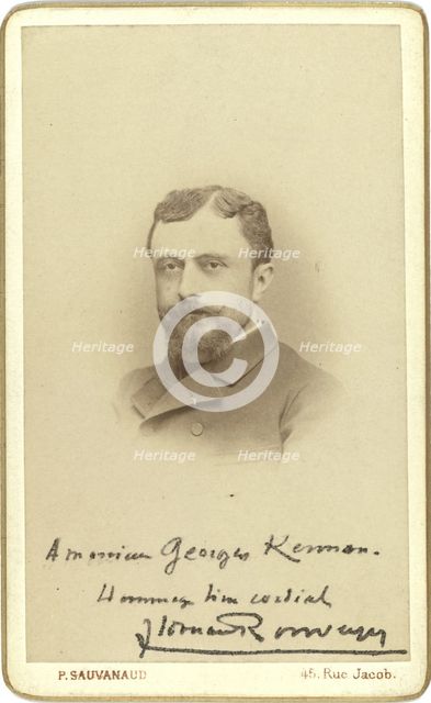 Head-and-shoulders portrait of unidentified man, between 1880 and 1886. Creator: Unknown.