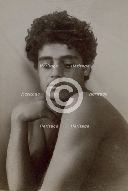 Head and torso of a young man, Taormina, Sicily, c1890s. Creator: Count Wilhelm von Gloeden.