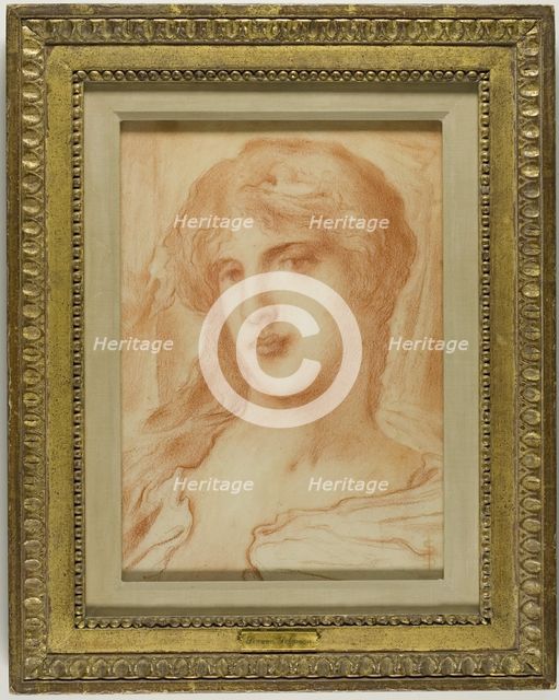Head, c. 1880. Creator: Simeon Solomon.