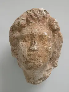 Head, Coptic, 4th-7th century. Creator: Unknown