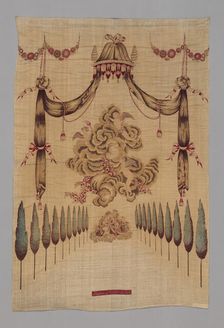 Head cloth for Bed Set, Nantes, 18th century. Creator: Unknown