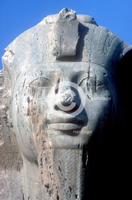 Head detail of Alabaster Sphinx, Memphis, Egypt, 18th or 19th Dynasty, c14th-13th century BC. Artist: Unknown