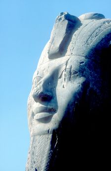 Head detail of Alabaster Sphinx, Memphis, Egypt, 18th or 19th Dynasty, c14th-13th century BC