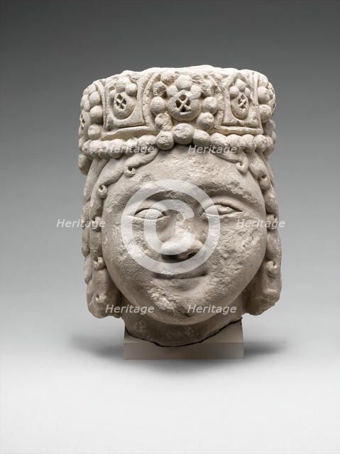 Head from a Figure with a Beaded Headdress, Iran, 12th-early 13th century. Creator: Unknown.