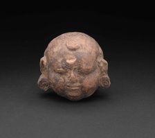 Head from a Figurine of a Child, 14th/15th century. Creator: Unknown