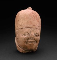 Head from a Figurine of a Chinese Dignitary, 14th/15th century. Creator: Unknown
