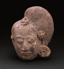Head from a Figurine of a Female, 14th/15th century. Creator: Unknown