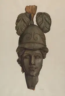 Head from a Statue: Minerva, 1935/1942. Creator: Helen Bronson