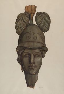 Head from a Statue: Minerva, 1935/1942. Creator: Helen Bronson