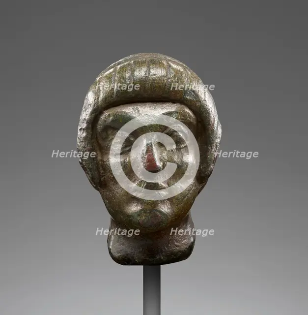 Head from a Statuette of a Youth, early 5th century BC. Creator: Unknown.
