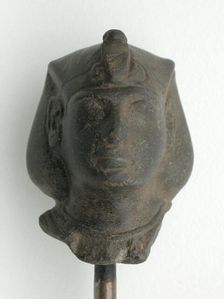 Head from Statuette of a King, Egypt, Late Period, Dynasty 26 (664-525 BCE). Creator: Unknown