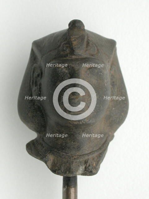 Head from Statuette of a King, Egypt, Late Period, Dynasty 26 (664-525 BCE). Creator: Unknown.